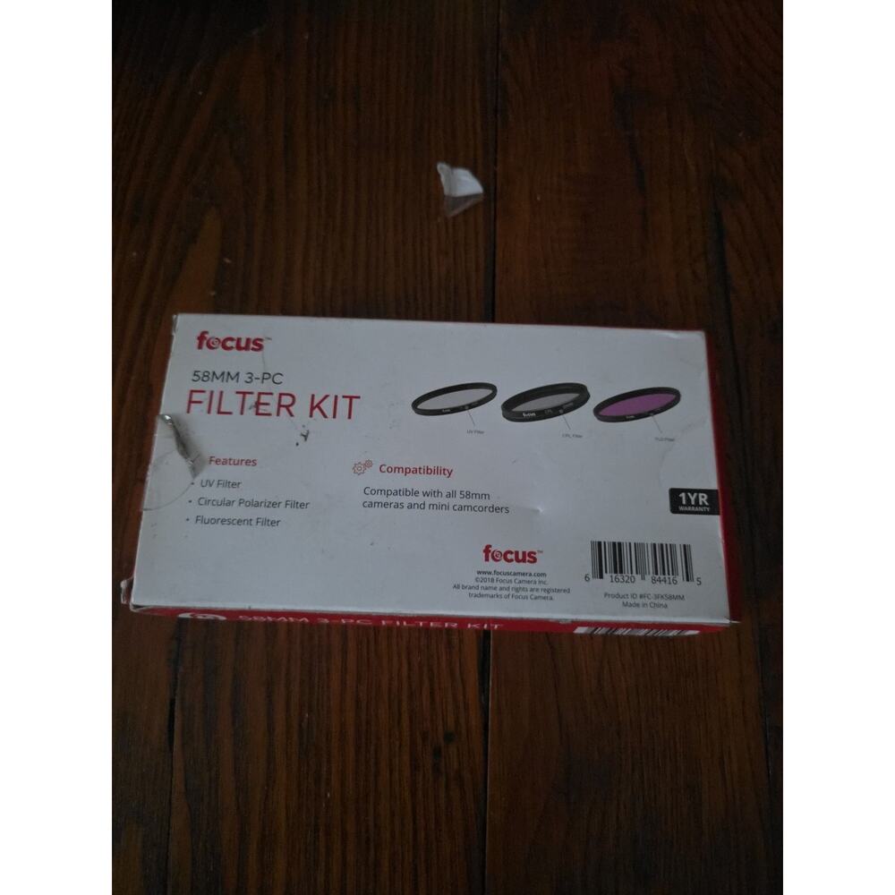Focus 3 Pc Filter Kit, UV,Circular, And Fluorescent Filters